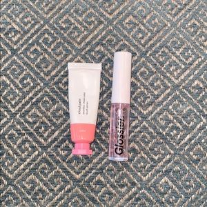 Glossier Cloud Paint and lip gloss set